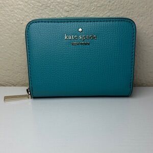 NEW Kate Spade Darcy Turquoise Leather Wallet